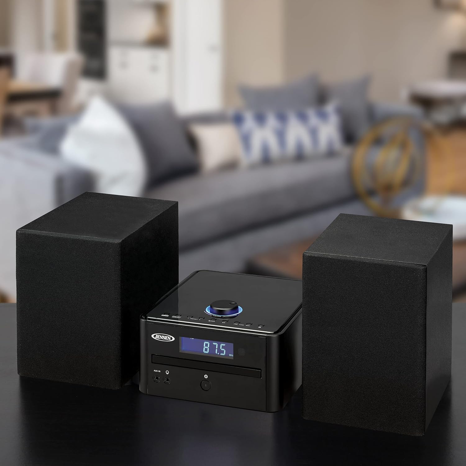 JENSEN JBS-210 Bluetooth CD Music System with Digital AM/FM Stereo Receiver and Remote Control Pack of 2