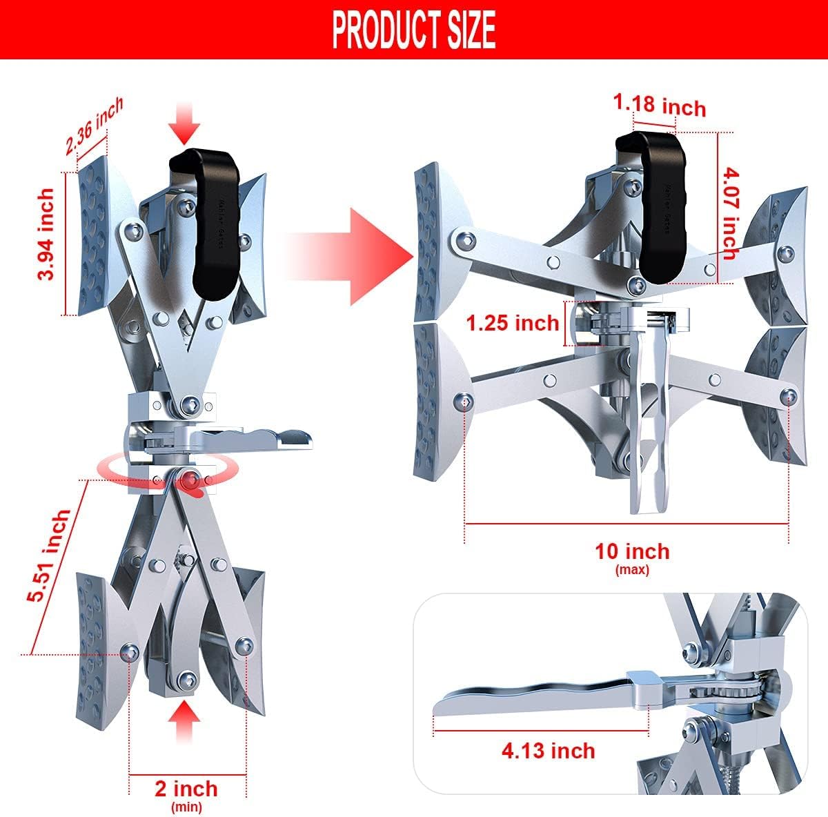 MAHLER GATES X-Shaped Wheel Chock Stabilize, RV Tire Locking Stabilizers with Integrated Wrench & Anti-Theft Code Locked, 2'' to 10''Wheel chocks Scissor for Campers Travel Trailers Trucks Pack of 2