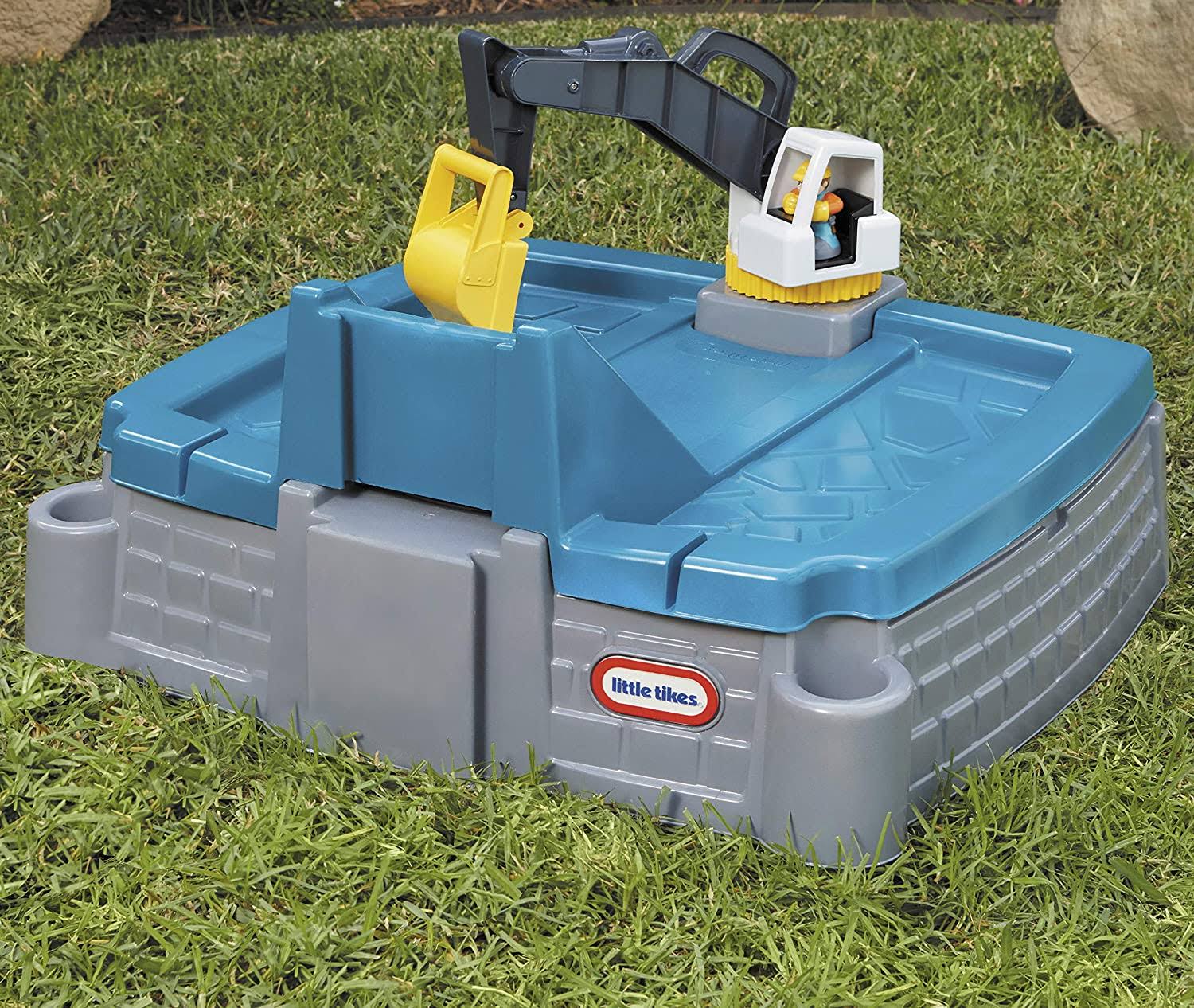 Little Tikes Dirt Diggers Excavator Sandbox for Kids, Including Lid and Play Sand Accessories