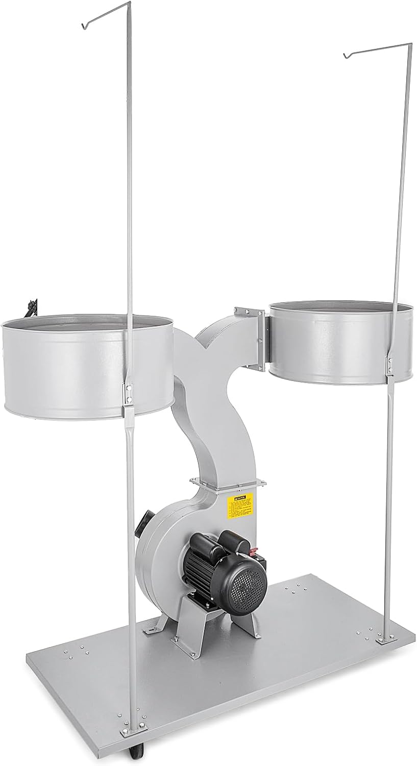 VEVOR 3HP Dust Collector with 2300 CFM Air Flow Bag Dust Collector 110V Portable Dust Collector 5 Micron Bag Filtration
