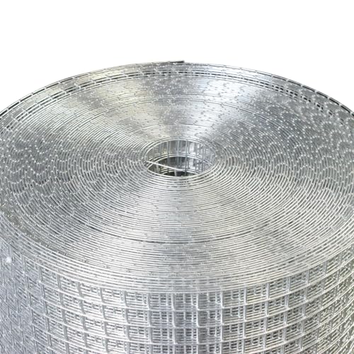 Heavy Duty Hardware Cloth, Hot Dip Galvanized After Welding Double-Zinc Mesh Netting Roll Supports Poultry Netting Cage Fence Welded Wire Mesh & Wire Cloth Gopher Wire,1/2 inch 60in x 100ft 19 gauge