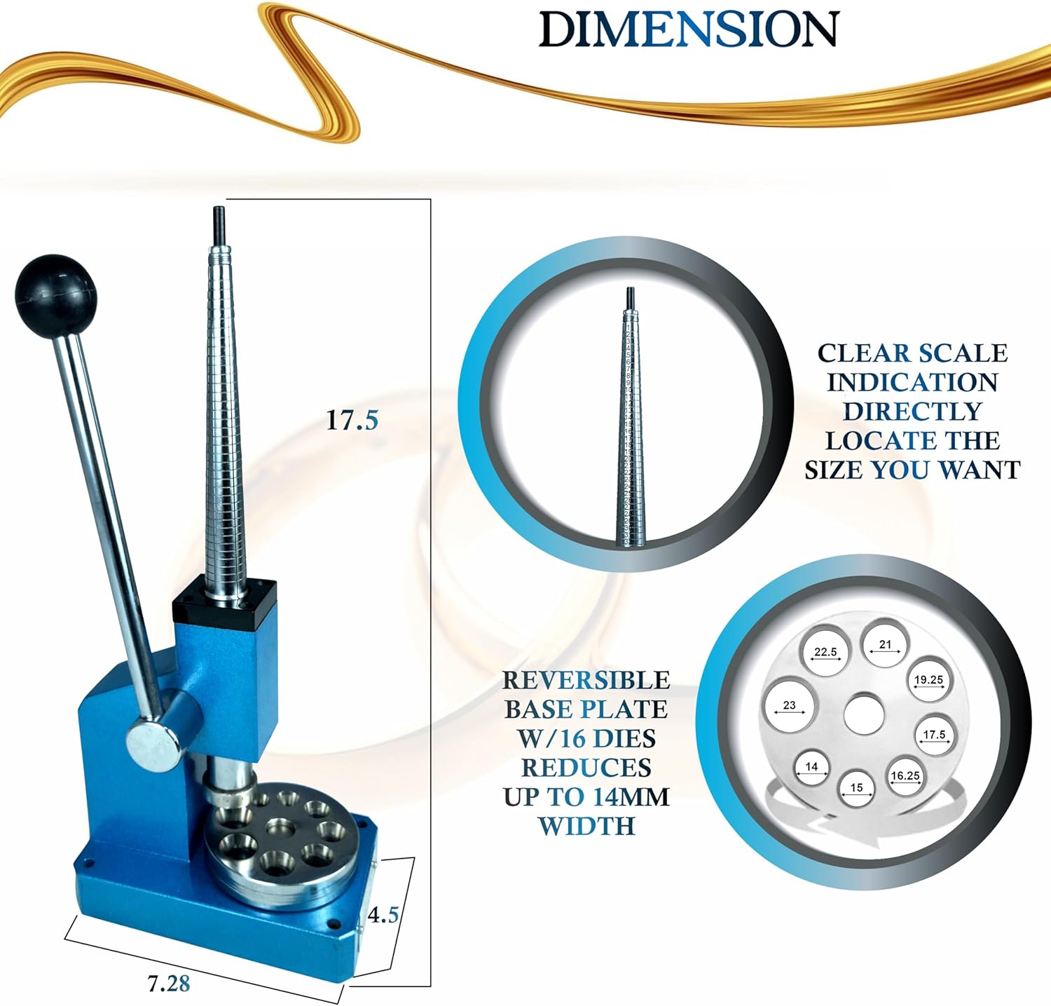 Ring Stretcher Reducer & Enlarger Size Adjustment Tool Jewelry Making Machine…