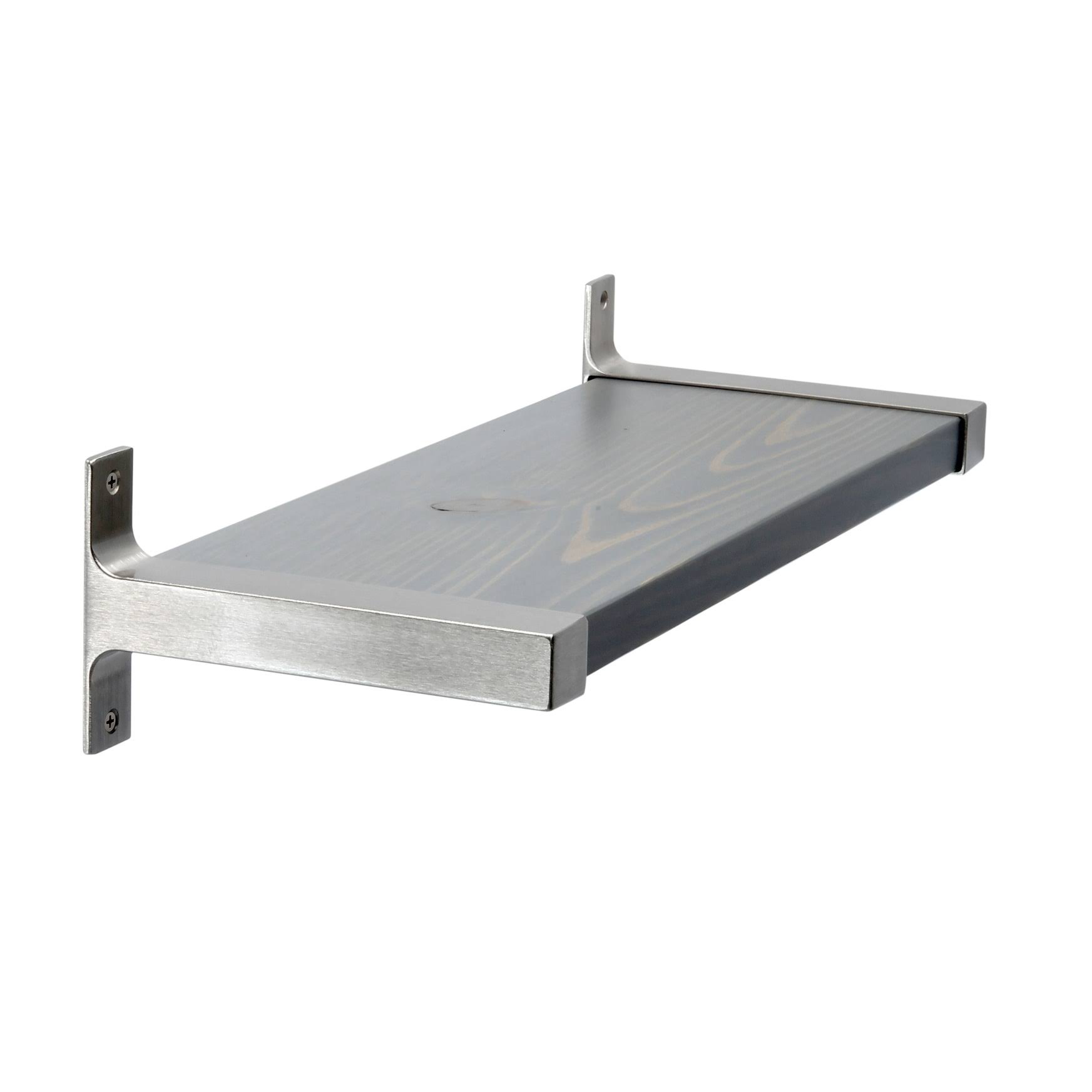 Industrial Modern 3-Piece Wood Wall Shelf Set White Washed 36 x 7.75