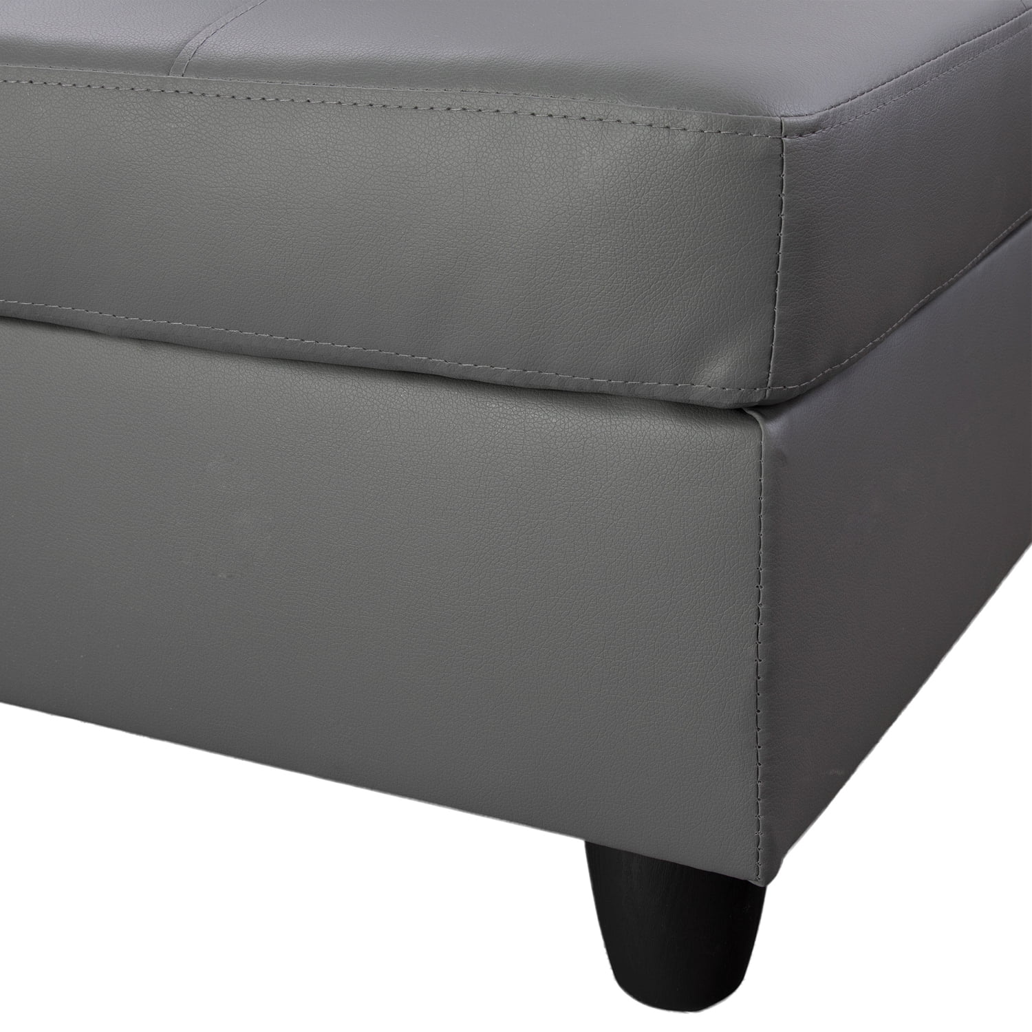PonLiving Sectional Sofa Couch, L-Shaped 3-Piece Couch Living Room Sofa Set for Small Space, Apartment, Loft, Office, Right Hand Facing, Dark Grey