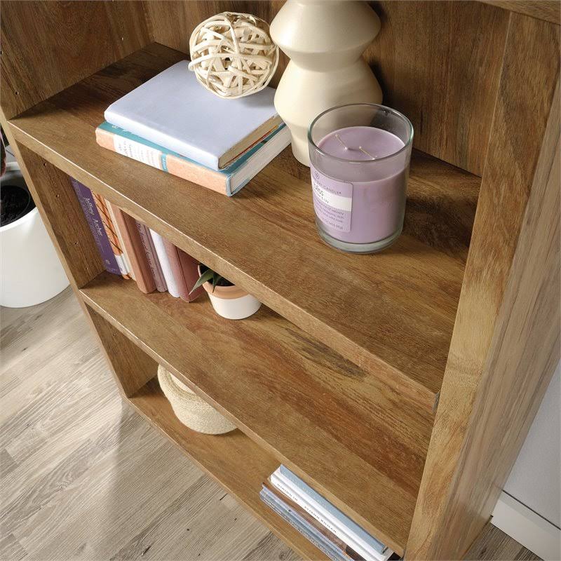 Sauder Engineered Wood 3-Shelf Bookcase in Sindoori Mango - 427264