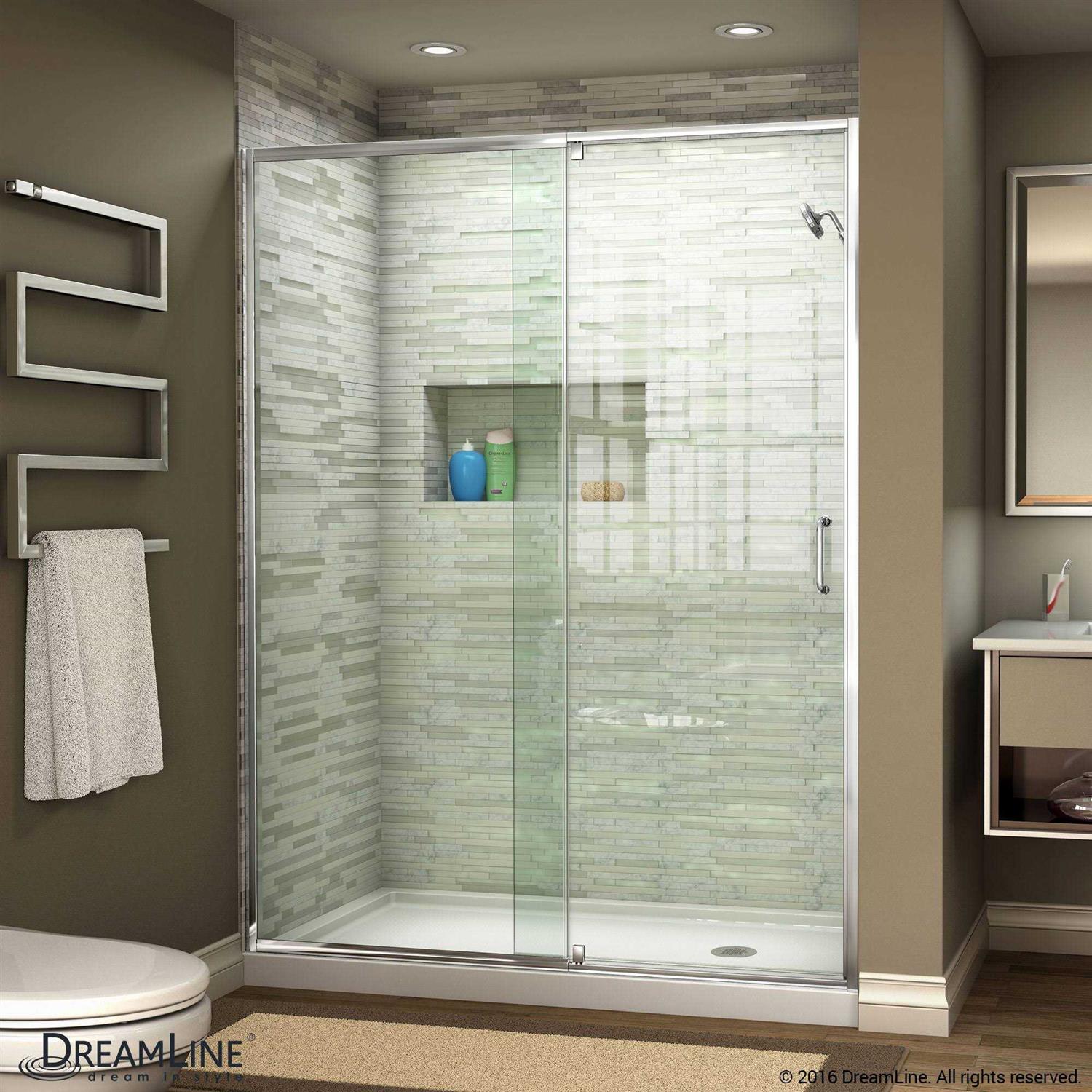 DreamLine Flex 56-60 in. W x 72 in. H Semi-Frameless Pivot Shower Door SHDR-22607200-01 - Shop Hardware Tools Online Store