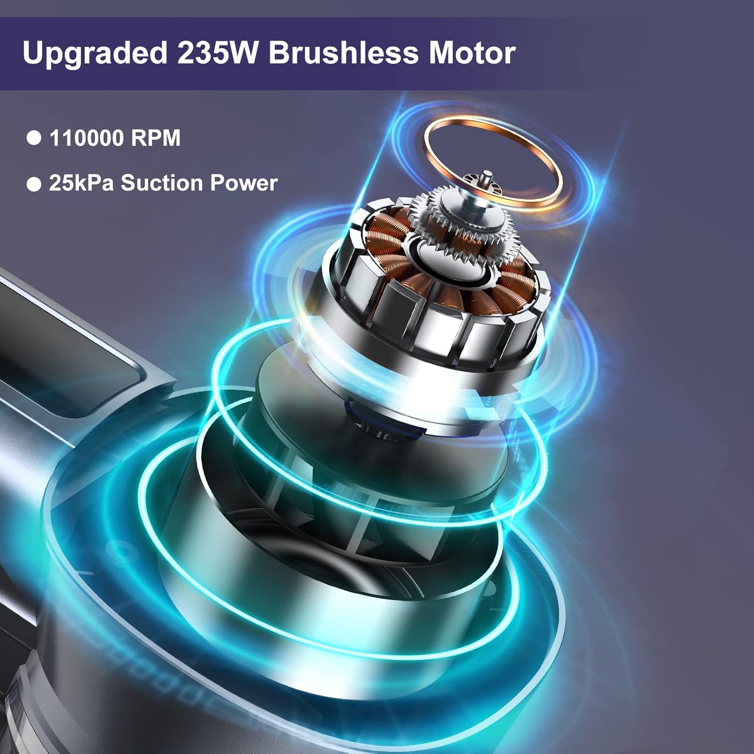 Cordless Vacuum Cleaner, Lubluelu Cordless Stick Vacuum with 25Kpa Powerful Suction, 50min Runtime, Detachable Battery, Self-Standing 6 in 1 Lightweight Vacuum for Hard Floor, Carpet, Pet Hair