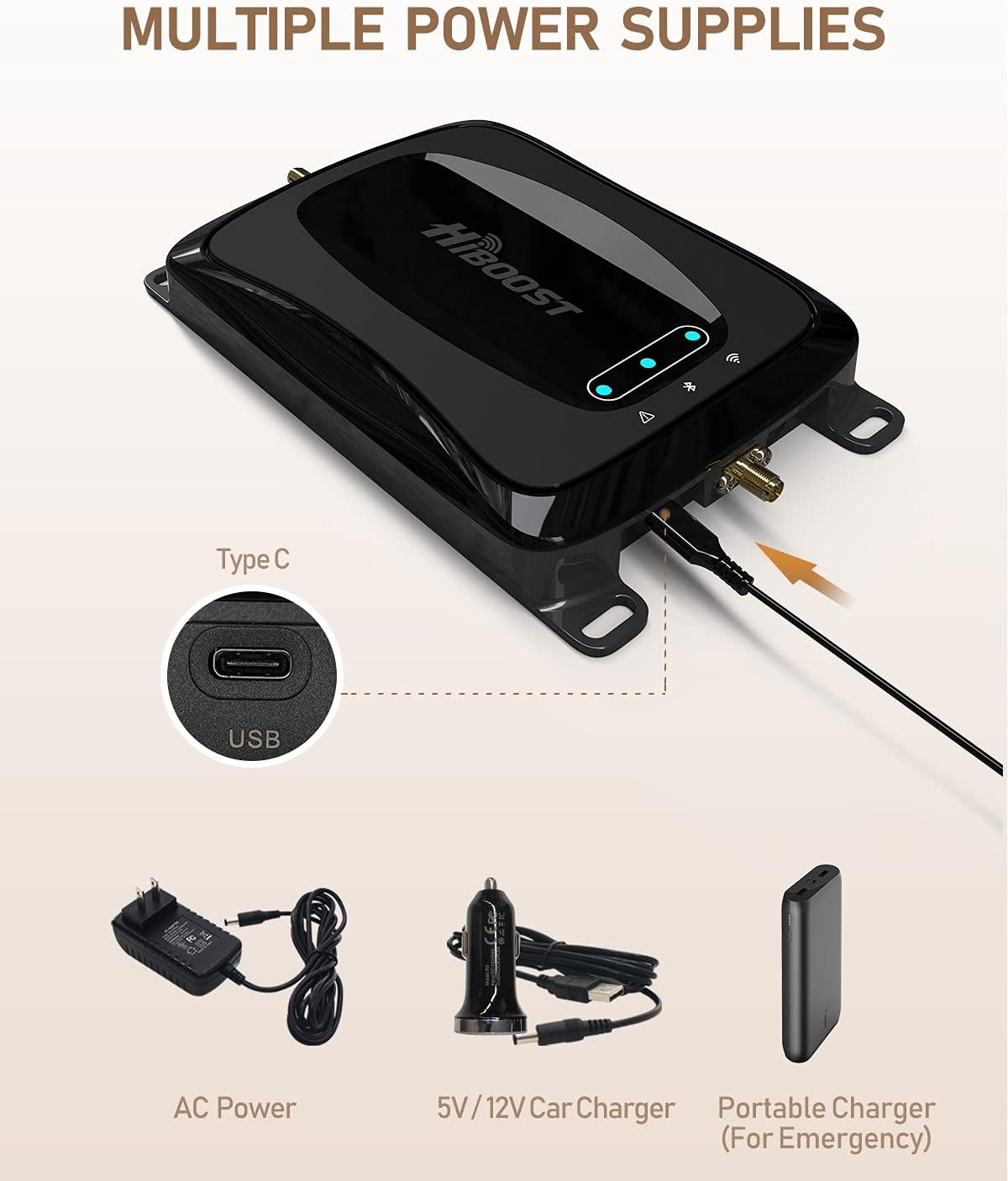HiBoost Vehicle Cell Phone Signal Booster for Car, SUV, Van. APP fine Tune MAX gain. Car Cell Phone Booster for All U.S. Carriers-Verizon AT&T T-Mobile Sprint & More, FCC Approved