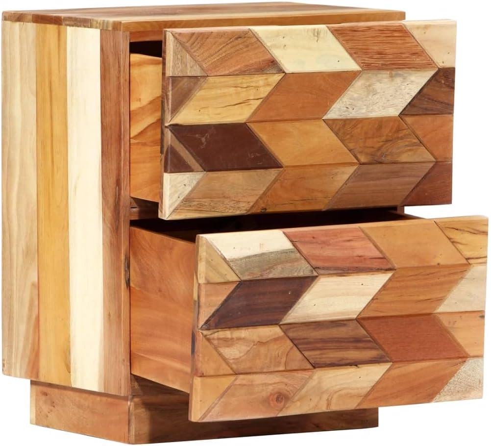 Bedside Cabinet, Short Bathroom Cabinet Side Sofa Table Desk Shelf Sofa Side Table Suitable for Bedroom Bathroom Kitchen Living Room 15.7"x11.8"x19.7" Solid Reclaimed Wood