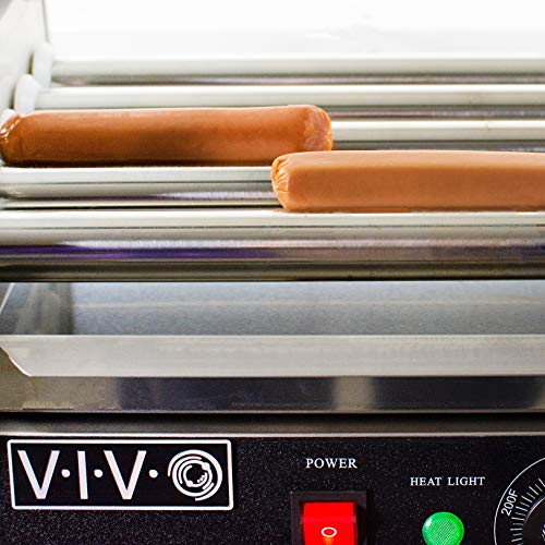 VIVO Electric 12 Hot Dog and 5 Roller Grill Cooker Warmer