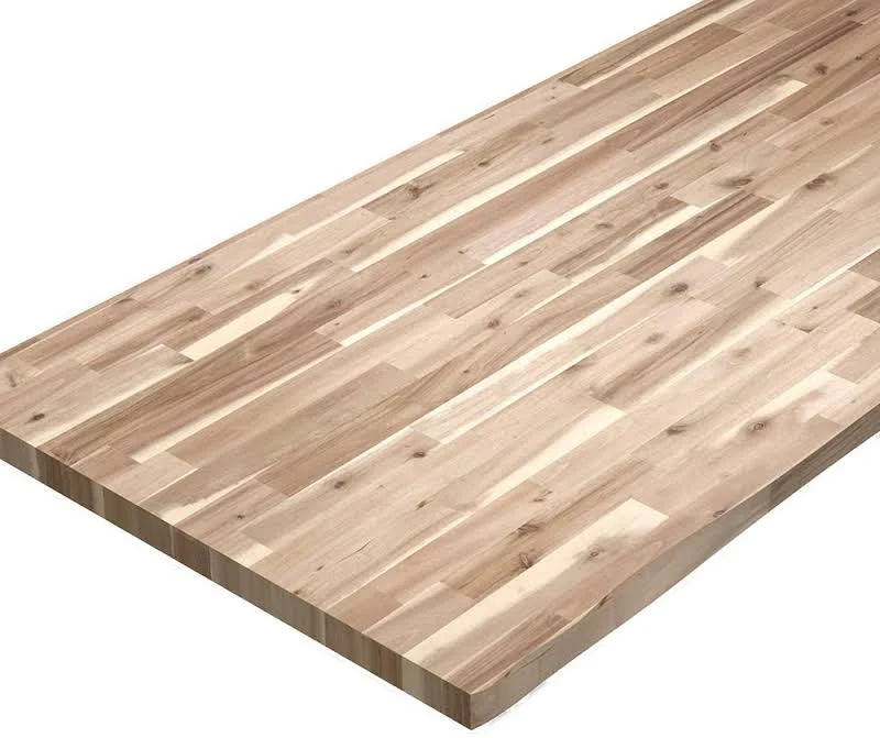 Interbuild Unfinished Acacia 8 ft. L x 28 in. D x 2 in. T Butcher Block Countertop with Live Edge - Avayadevconnect