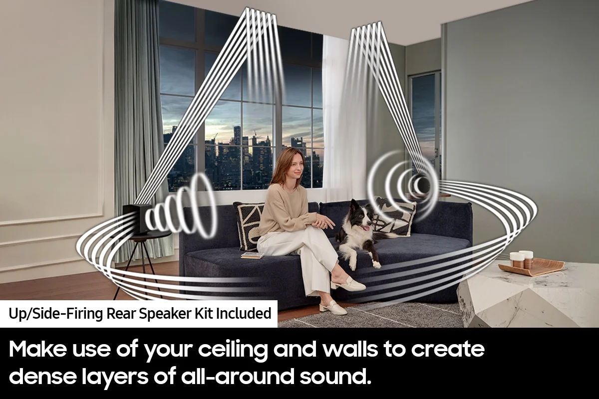 SAMSUNG Q-Series 11.1.4ch Wireless Dolby Atmos Soundbar + Rear Speakers w/ Q-Symphony HW-Q990C/ZA