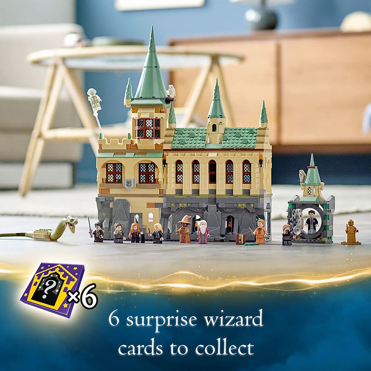LEGO Harry Potter Hogwarts Chamber of Secrets 76389 Castle Toy with The Great Hall, 20th Anniversary Model Set with Collectible Golden Voldemort Minifigure and Glow-in-the-Dark Nearly Headless Nick