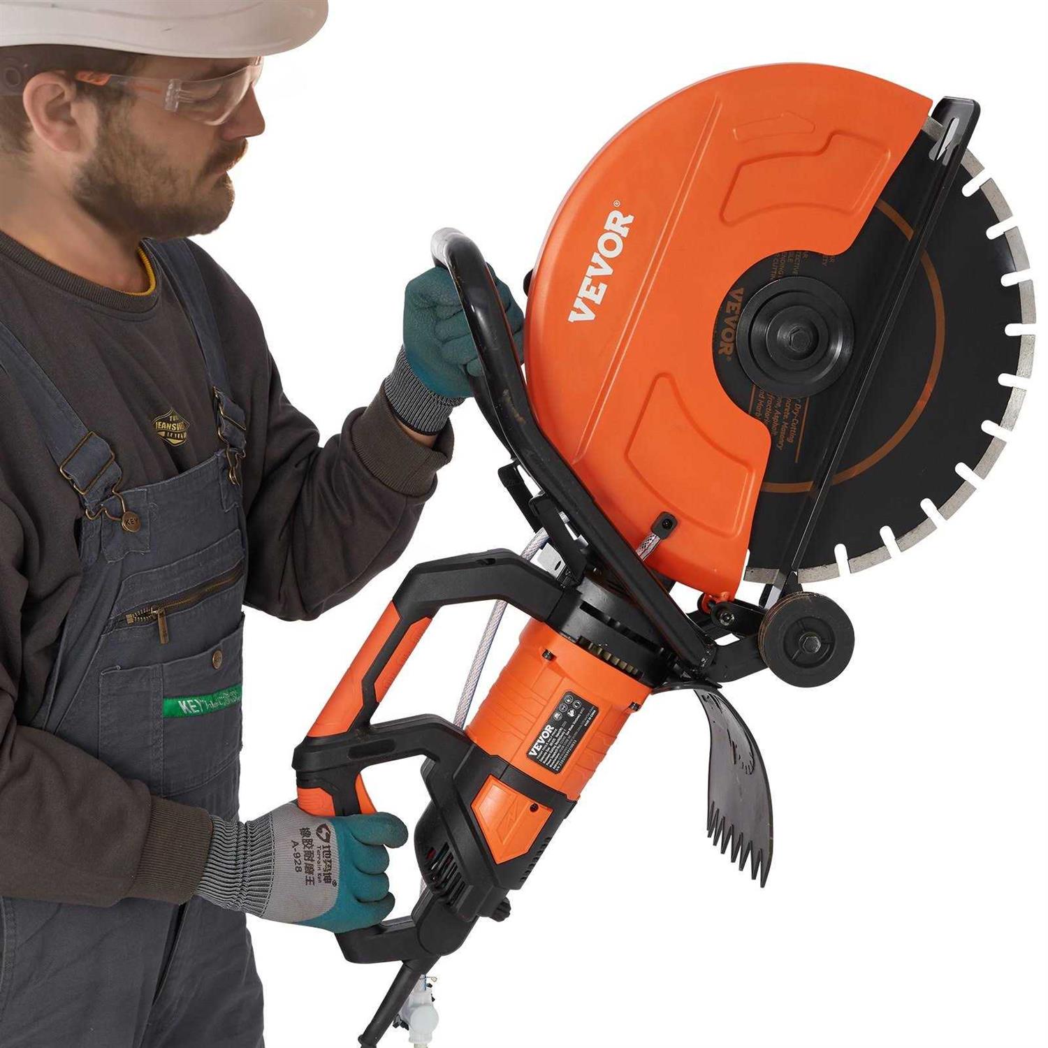VEVOR Electric Concrete Saw 16 in 3200 W 15 A Motor Circular Saw Cutter with Max. 6 in Adjustable Cutting Depth - Shop Hardware Tools Online Store