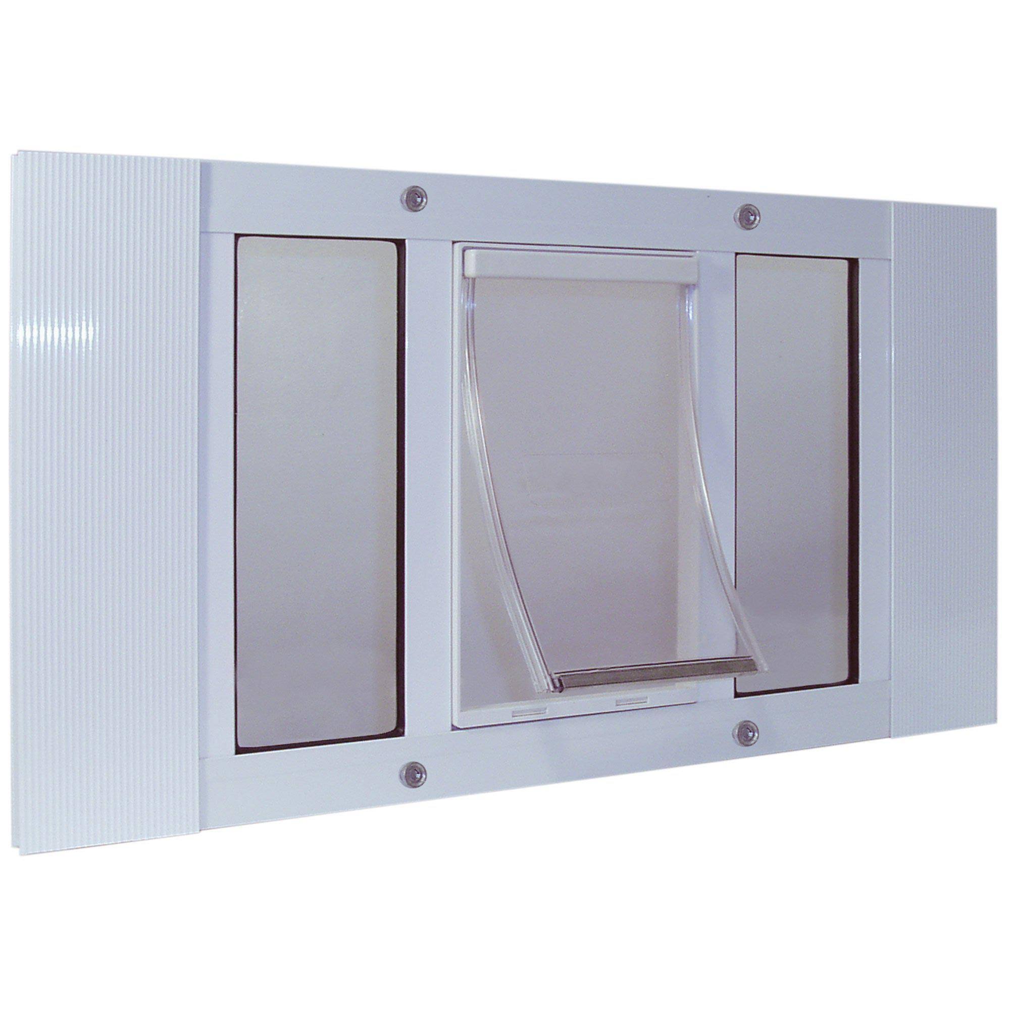 Ideal Pet Products Aluminum Sash Window Pet Door Extra Large White