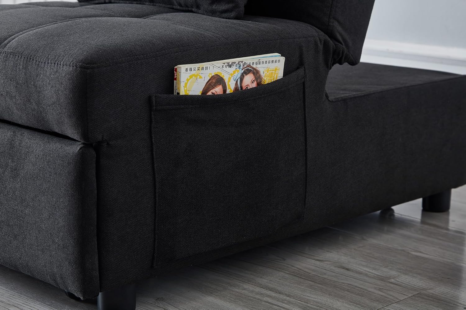 Sleeper Chair Bed Convertible Chairs,Fold Out Single Sofa Bed,4 in 1 Function, Work as Ottoman, Chair,Sofa Bed and Chaise Lounge for Small Space Living