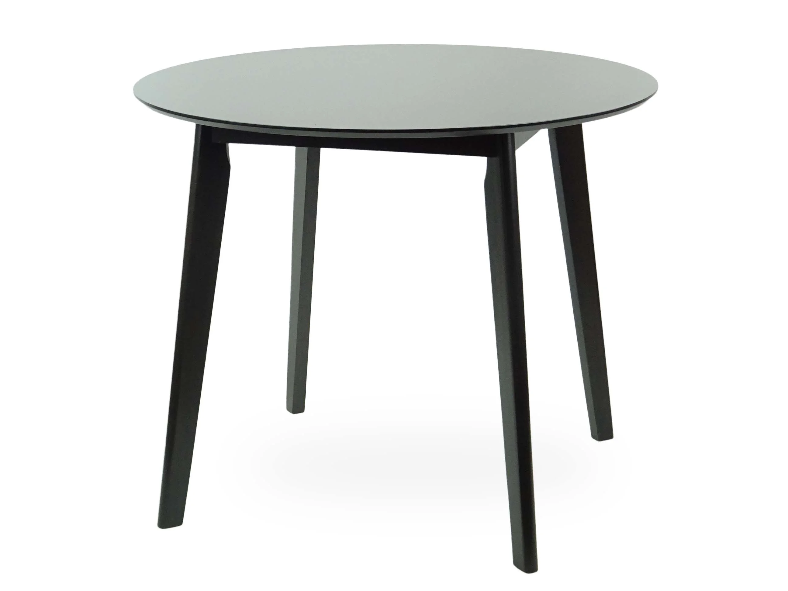 Set of 5 Dining Kitchen Round Table and 4 Yumiko Side Chairs Solid Wood w/Padded Seat, Espresso Color