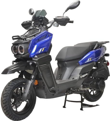HHH Tank 150 Moped Gas Scooter 150cc Motorcycle Automatic Adult Bike with 12 inch Aluminum Wheels (White)