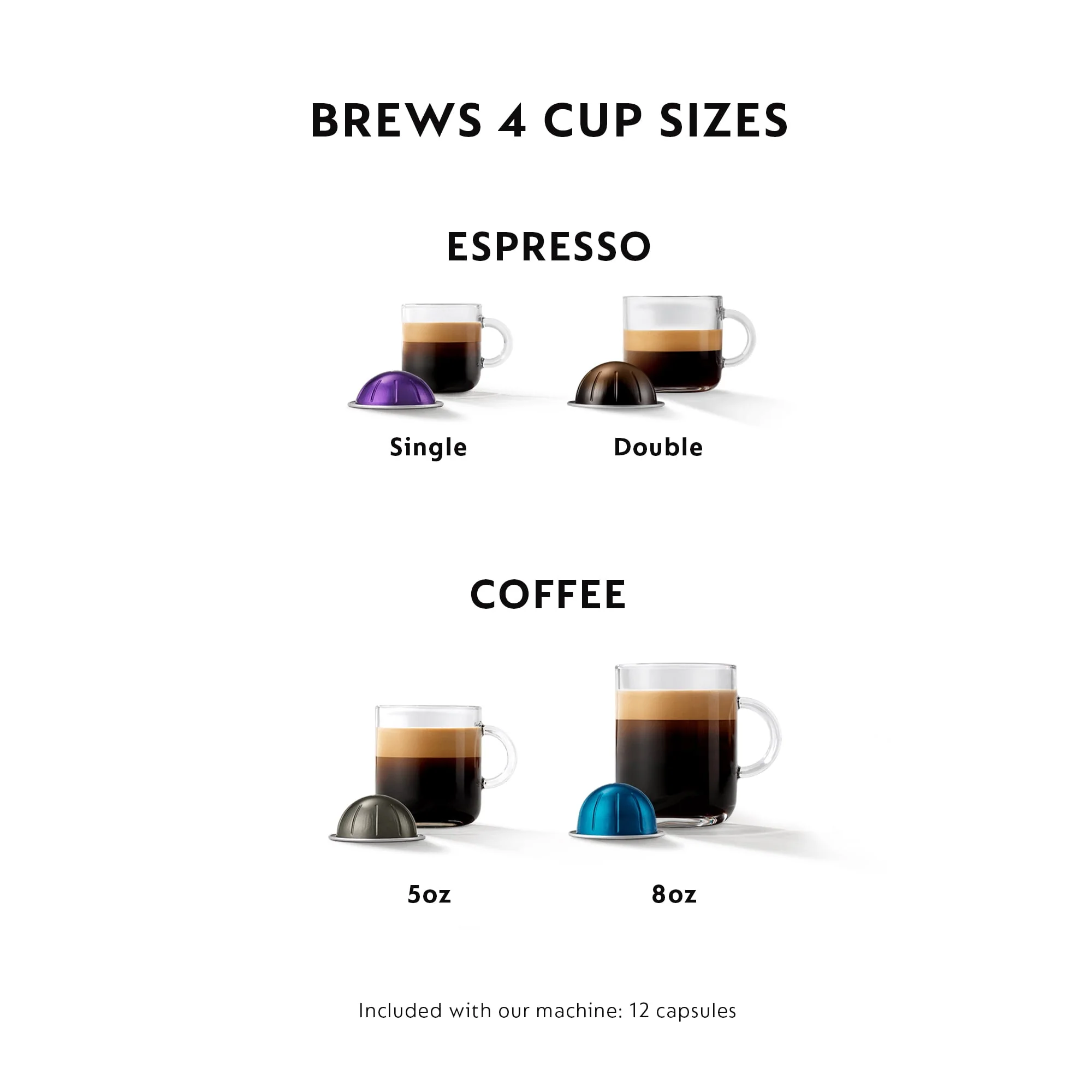 Nespresso Vertuo Plus Coffee and Espresso Maker by De'Longhi, Black