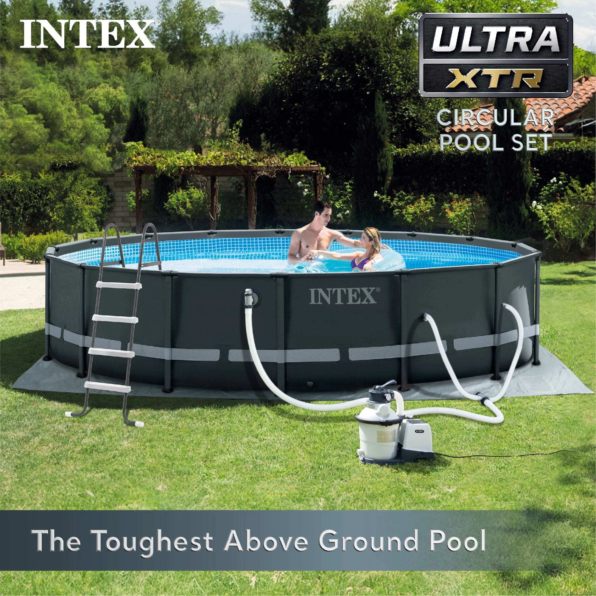 Intex 20' x 48 Ultra XTR Round Frame Above Ground Swimming Pool with Sand Filter Pump