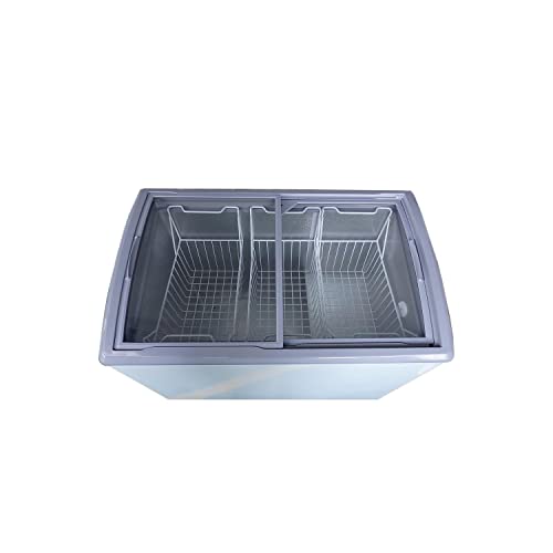 Chest Freezer with Curved Glass Top