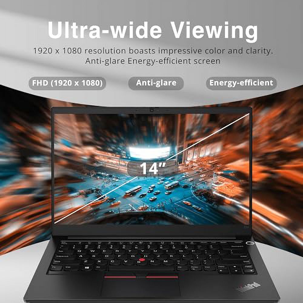 LENOVO Thinkpad E14 14" FHD Business Laptop, AMD Ryzen 7 5700U, 40GB RAM, 1TB SSD, AMD Radeon Graphics, Backlit Keyboard, 720p HD Camera, Windows 11 Pro, Black, 32GB Hotface USB Card