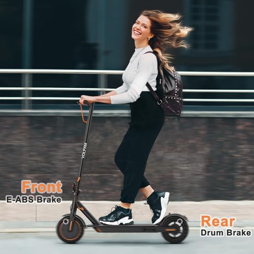 VOLPAM Electric Scooter, 350W/500W, 8.5/10 Tires, 12/21/28 Miles Range, 16/19/22Mph, Folding E-Scooter with Dual Braking