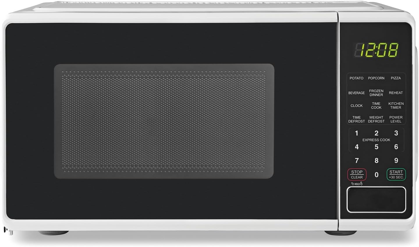 0.7 cu. ft. Countertop Microwave Oven, 700 Watts, Easy Clean Interior, with Safety Lock (Please choose color)