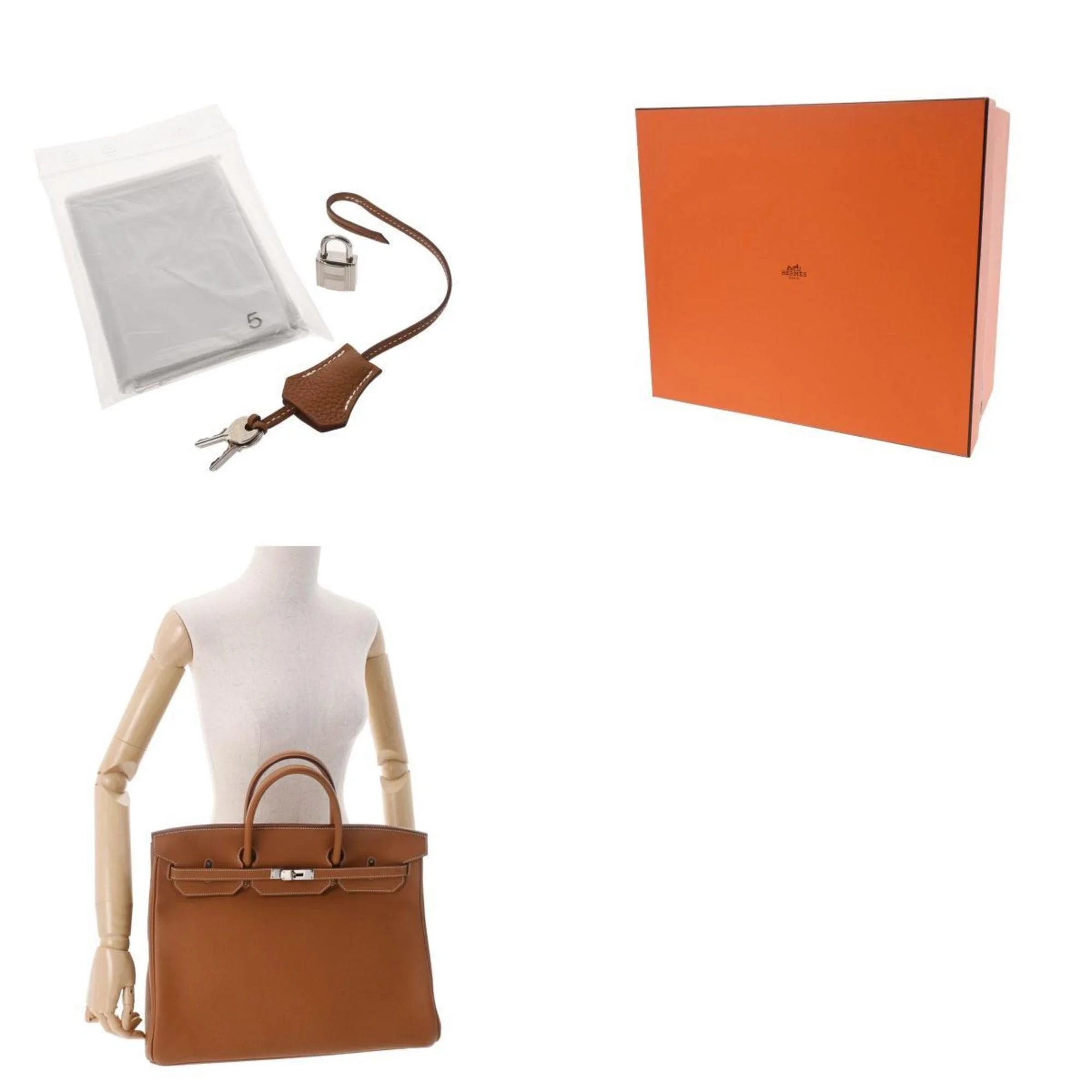 Pre-Owned HERMES Hermes Birkin 40 Gold Palladium Hardware Y Stamped (around 2020) Ladies Togo Handbag (Like New)