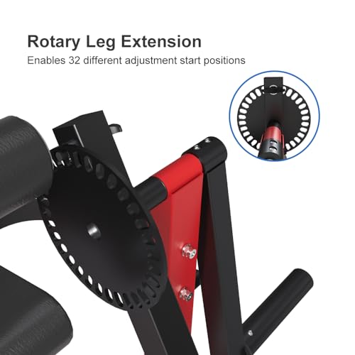 SPART Leg Extension and Leg Curl Machine, Adjustable Plate Loaded Lower Body Special Leg Machine, Leg Rotary Extension Exercise Bench for Thigh, Waist, Quads and Hamstrings, 660LB Commercial Rated