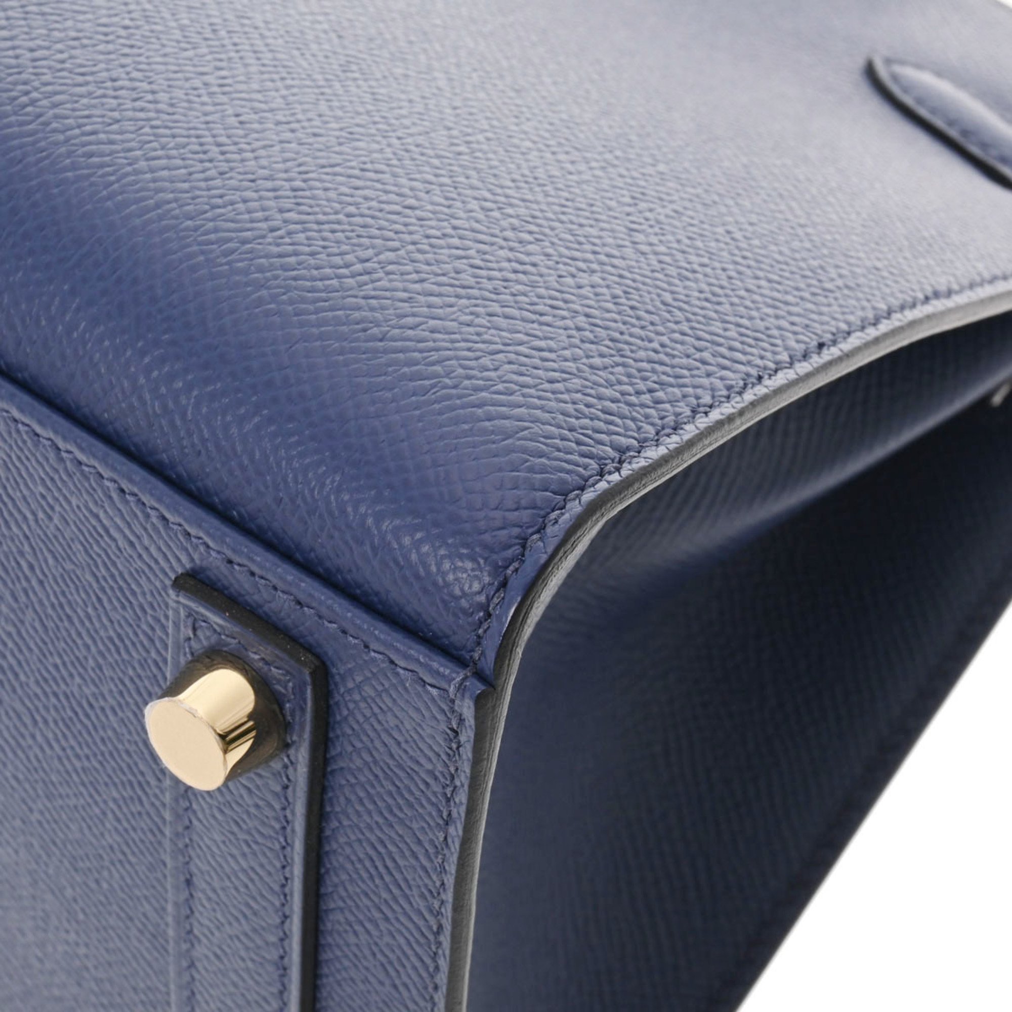 Pre-Owned HERMES Hermes Birkin 25 Serie Blue Saphir U Engraved (around 2022) Women's Vaux Epson Handbag (Like New)