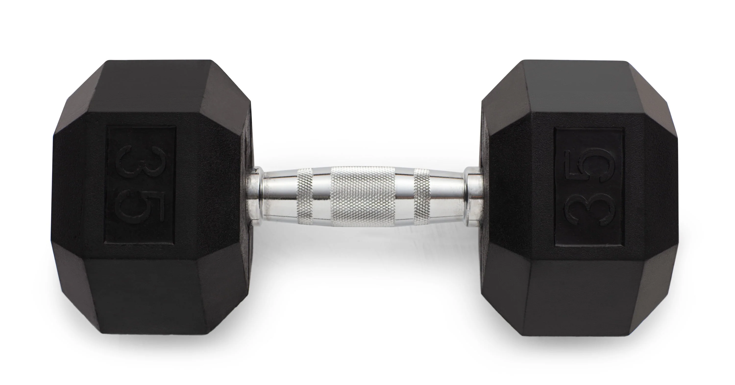 Weider, 25lb Rubber Hex Dumbbell, Single
