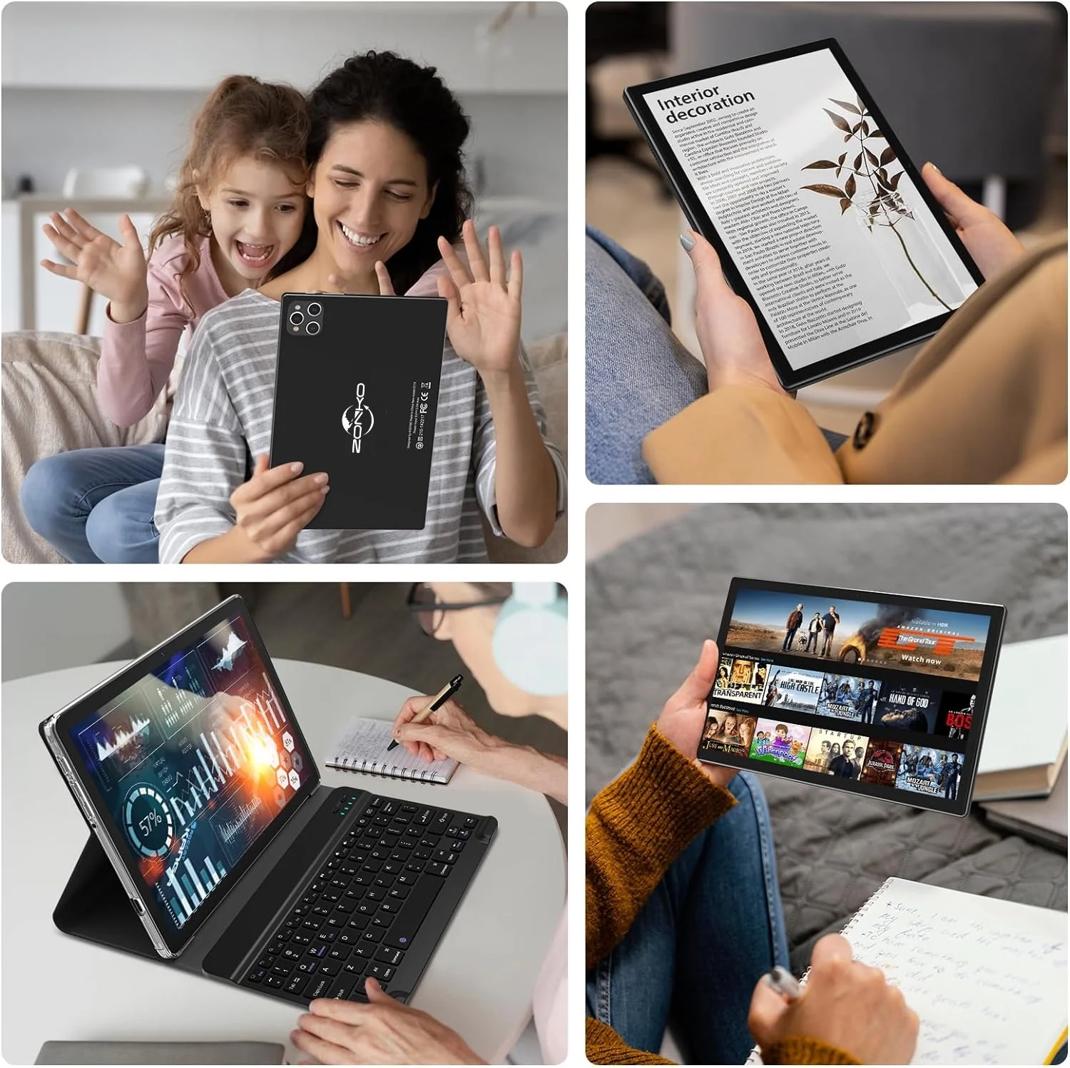 Tablet Android 13 Tablet,10 Inch Android Tablet with Keyboard,5G WiFi Tablet,128GB ROM+16GB RAM (8+8Virtual) +1TB TF Expand,Octa-Core Processor,13MP+8MP Camera,Bluetooth,GPS, FHD Display,2 In 1 Tablet