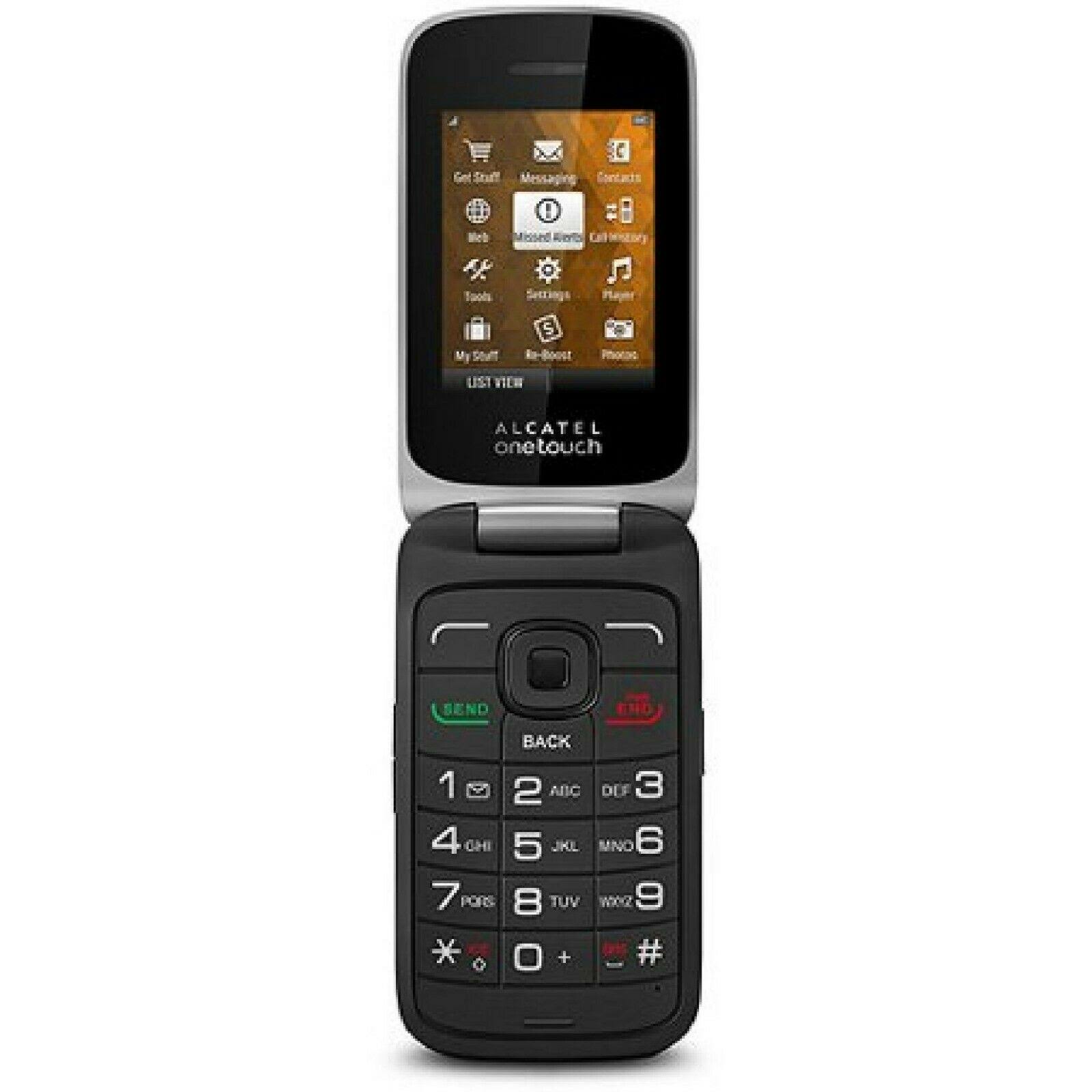 Alcatel OneTouch Fling, Flip Phone, Black, Boost Mobile