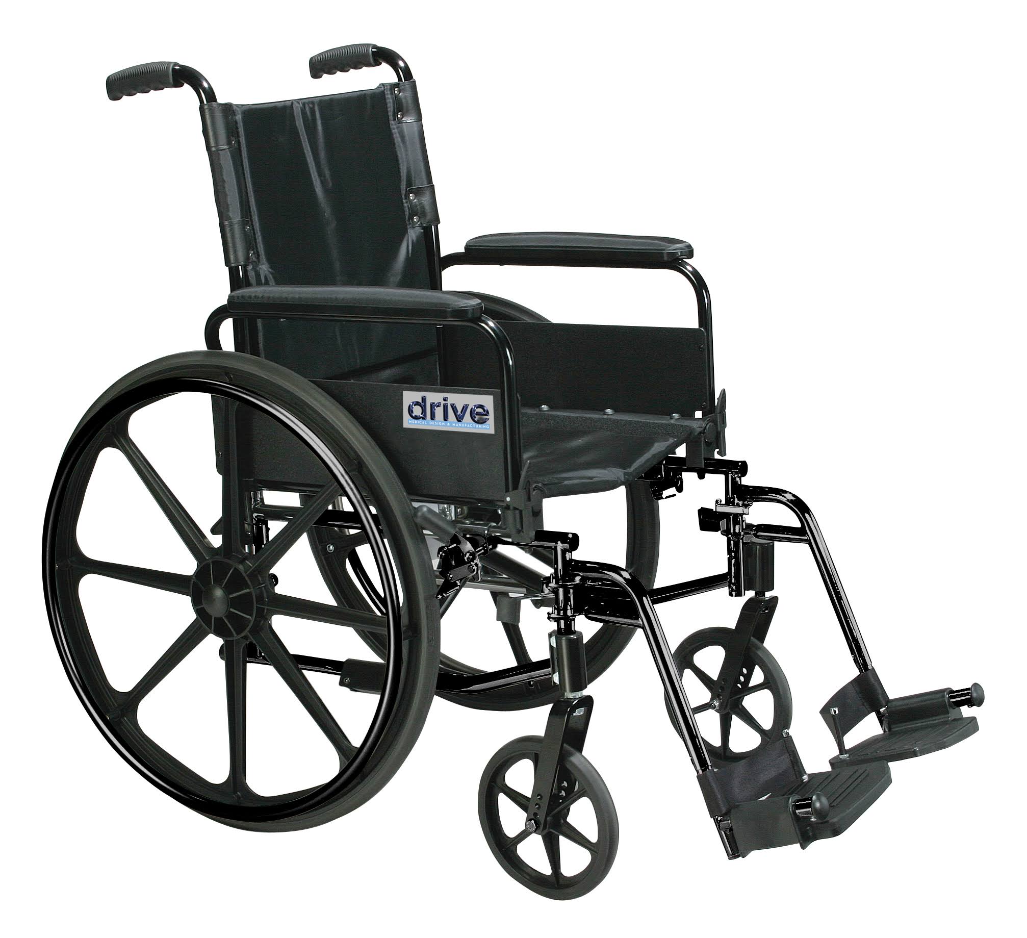 Drive Medical Cirrus IV Lightweight Dual Axle Wheelchair with Adjustable Arms, Detachable Full Arms, Swing Away Footrests, 18x22