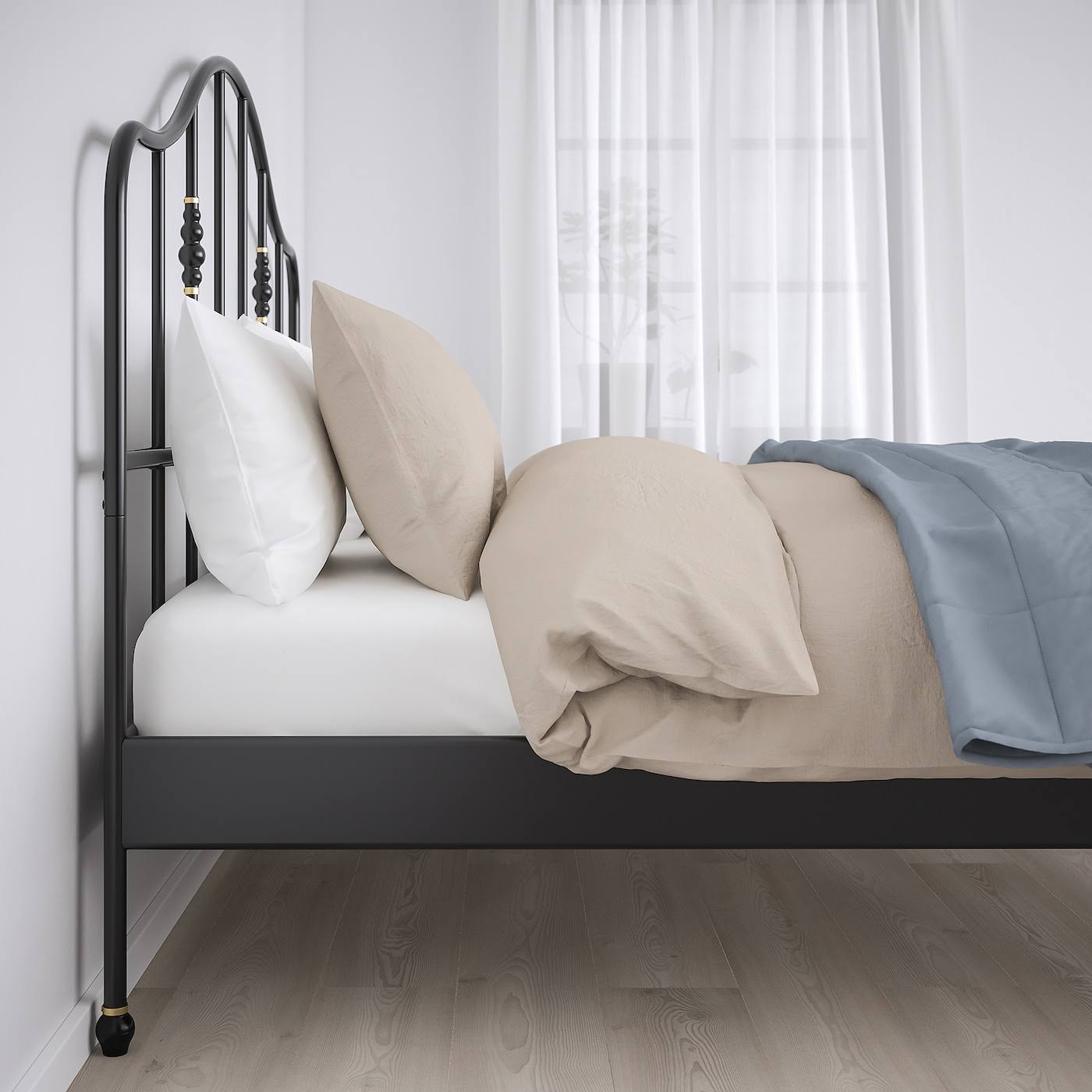 IKEA - SAGSTUA Bed Frame, Black, King