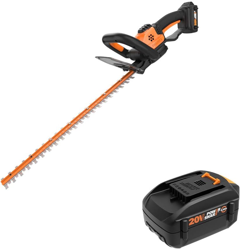 WORX WG261 20V Power Share 22" Cordless Hedge Trimmer (Battery & Charger Included)