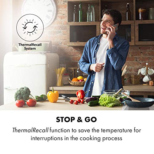 Klarstein Delicatessa - Hybrid Induction Hob, Built-in, Self-Sufficient, ThermoBoost, 9 Levels, Flex Zone, Residual Heat Indicator, Stop & Go, Timer, Touch Panel, Glass Ceramic, Frameless