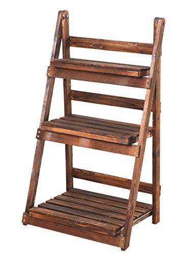 Multiple Layers Plants Flower Stands, Solid Wood Folding Flower Pot Racks, Balcony Living Room (4)