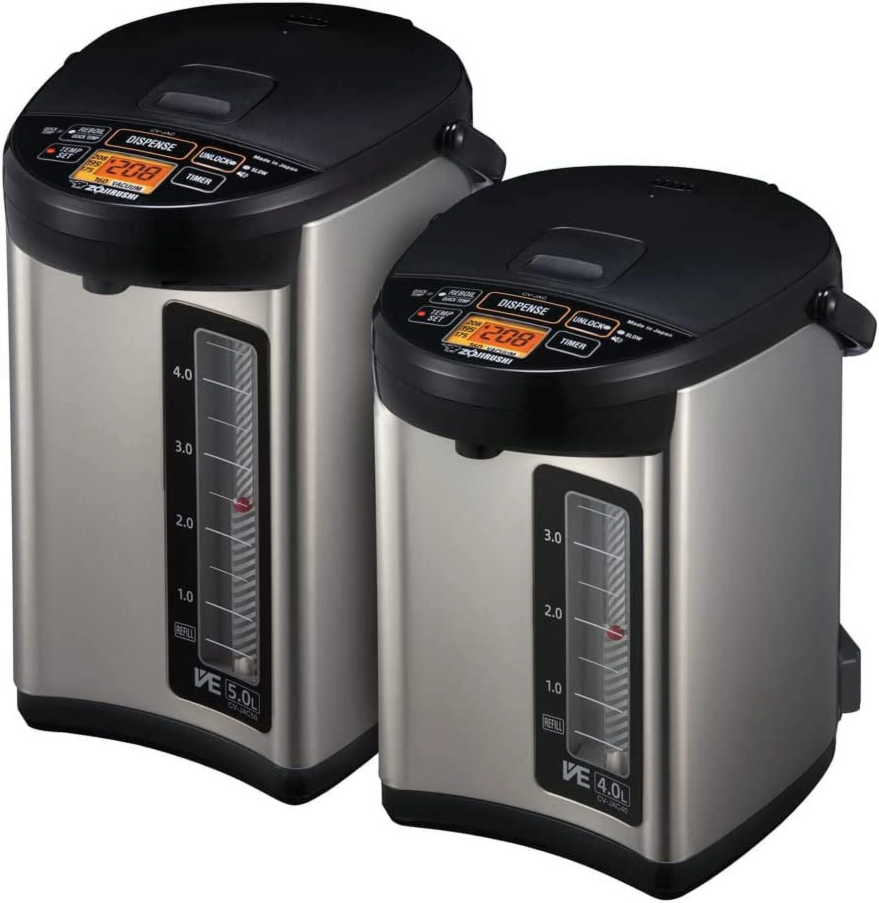 Zojirushi CV-JAC50XB  VE Hybrid Water Boiler &amp; Warmer  5.0 Liter  Stainless Black  Made in Japan