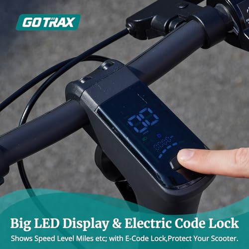 Gotrax Electric Scooter for Adults, 500W Motor 10" Solid Tire, Max 28-42 Miles Range 20Mph Top Speed, with Electric Code Lock Long Battery Life, Foldable Commuting Electric Scooter UL2272 Certificated