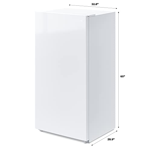 Upright Freezer/Refrigerator Convertible, 2-in-1 Appliance, Home, Dorm, and Garage Ready Fridge/Freezer Storage for Fresh or Frozen Food and Drinks, Wire Shelves and Drawer