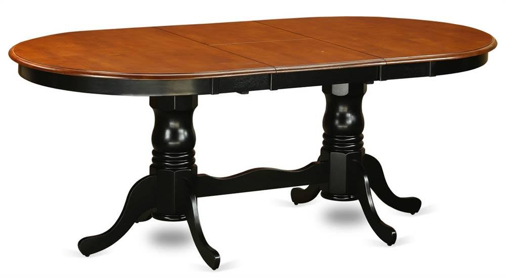 East West Furniture Pldo7-bch-w Dining Set 7 Pieces Black/Cherry