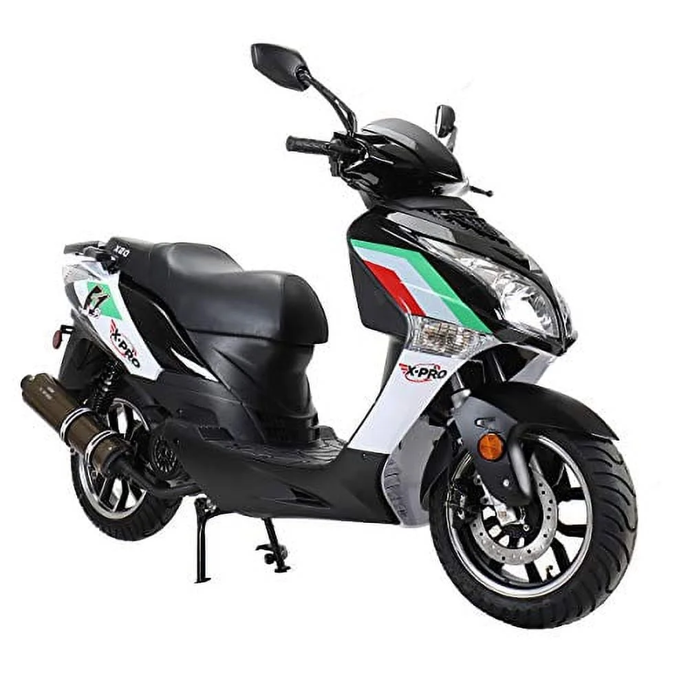 X-Pro Brand New 150cc Gas Moped Scooter, 13" Aluminum Wheels, Electric/Kick Start Large Headlights!