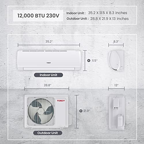 TOSOT Mini-Split Air Conditioner, Inverter Split AC System with Heat Pump Muse Series