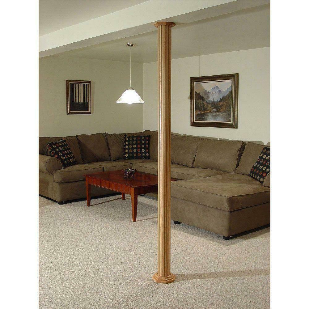 Pole-Wrap 4 in. Dia Paintable MDF Cap and Base Set 87CB40