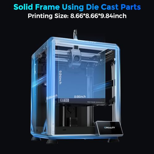 Creality K1C 3D Printer, 2024 New Version 3D Printers with 600mm/s Fast Printing Speed, Support Carbon Fiber Filament 300℃ High-Temp Print, Auto Leveling and Clog-Free Direct Extruder