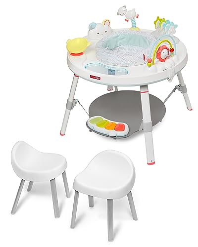 Skip Hop Baby Activity Center: Interactive Play Center with 3-Stage Grow-with-Me Functionality, 4mo+, Silver Lining Cloud