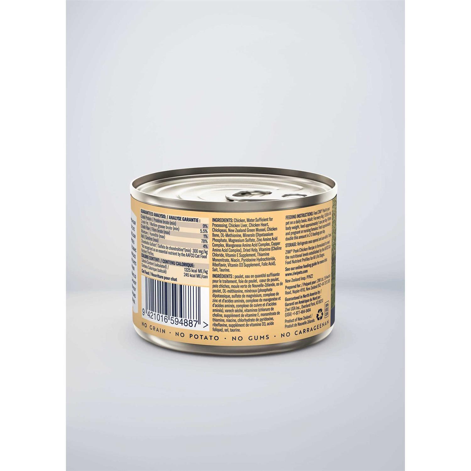 Ziwi Peak Chicken Recipe Canned Cat Food - Pet Supplies online store