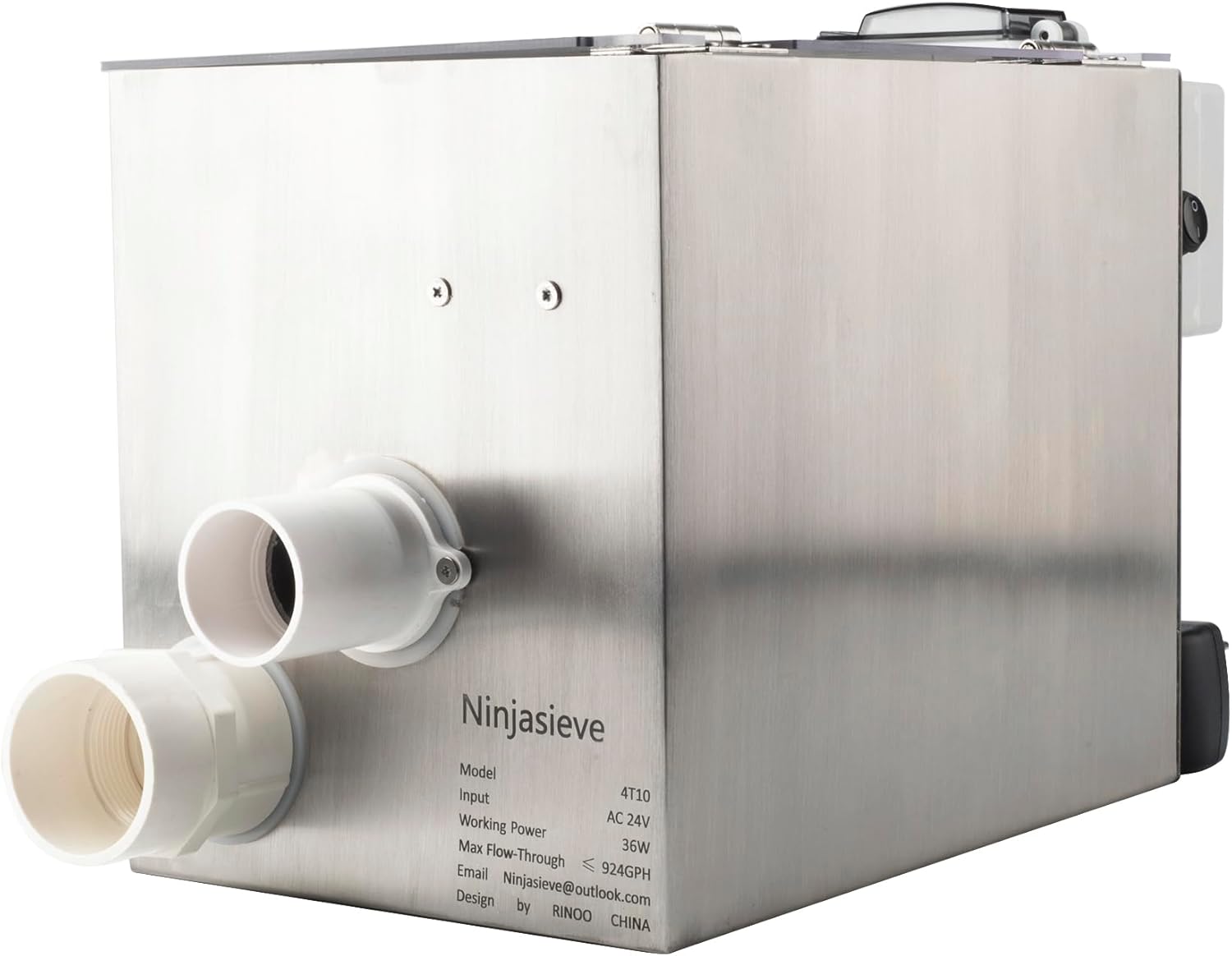Ninjasieve RDF 4T10-1, Automatic Rotary Drum Filter for Koi Tilapia Pond, Fish Farm,Aquarium,Hydroponics, Aquaculture, Aquaponics, Smallest Koi Pond Filter